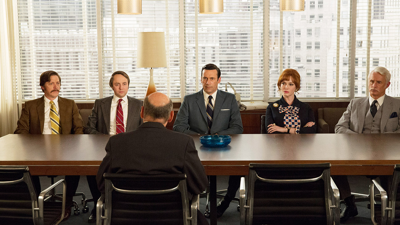 MAD MEN, Kevin Rahm, Vincent Kartheiser, John Slattery, Jon Hamm, Christina Hendricks