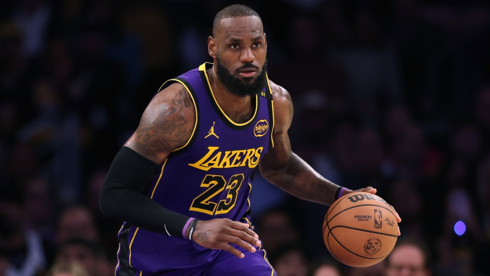 LeBron James of the Los Angeles Lakers