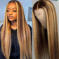 10A Highlight Virgin Wigs P4/27 Straight 13x4 / 4x4 Lace Wigs Anna Beauty Hair