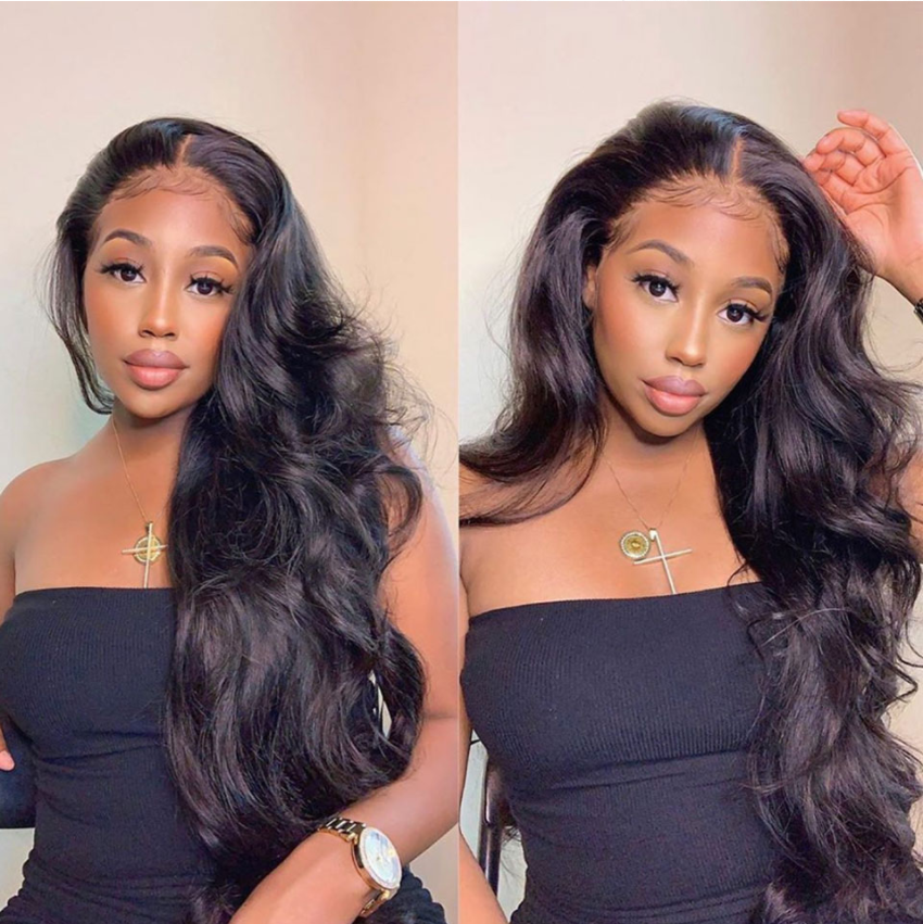 13x6 Transparent Lace Front Wigs Virgin Human Hair Wigs Body Wave Wigs 10A Grade Anna Beauty Hair