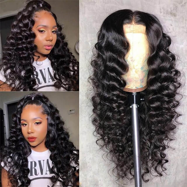 Anna Beauty HairLoose Wave 13x4/ 4x4 Pre Plucked Lace Wigs Virgin Human Hair Wigs