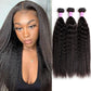Brazilian Kinky Straight 3 Bundles 100% Human Hair Weave Bundles Virgin Hair Extension Bling Hair