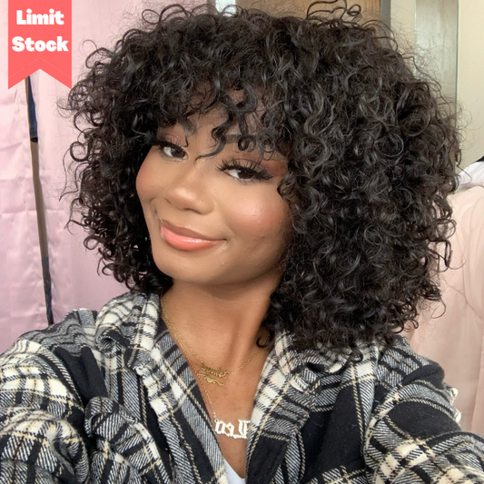 The Curly Shag Wig Style With Wispy Bang