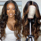 Anna Beauty Hair P1B/30 Highlight Wigs Body Wave Transparent Lace Front Wigs