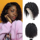 Brazilian Deep Curly 4*4 13*4 Transparent Lace Short Bob Wigs 180% Density Human Hair Wigs Anna Beauty  Hair
