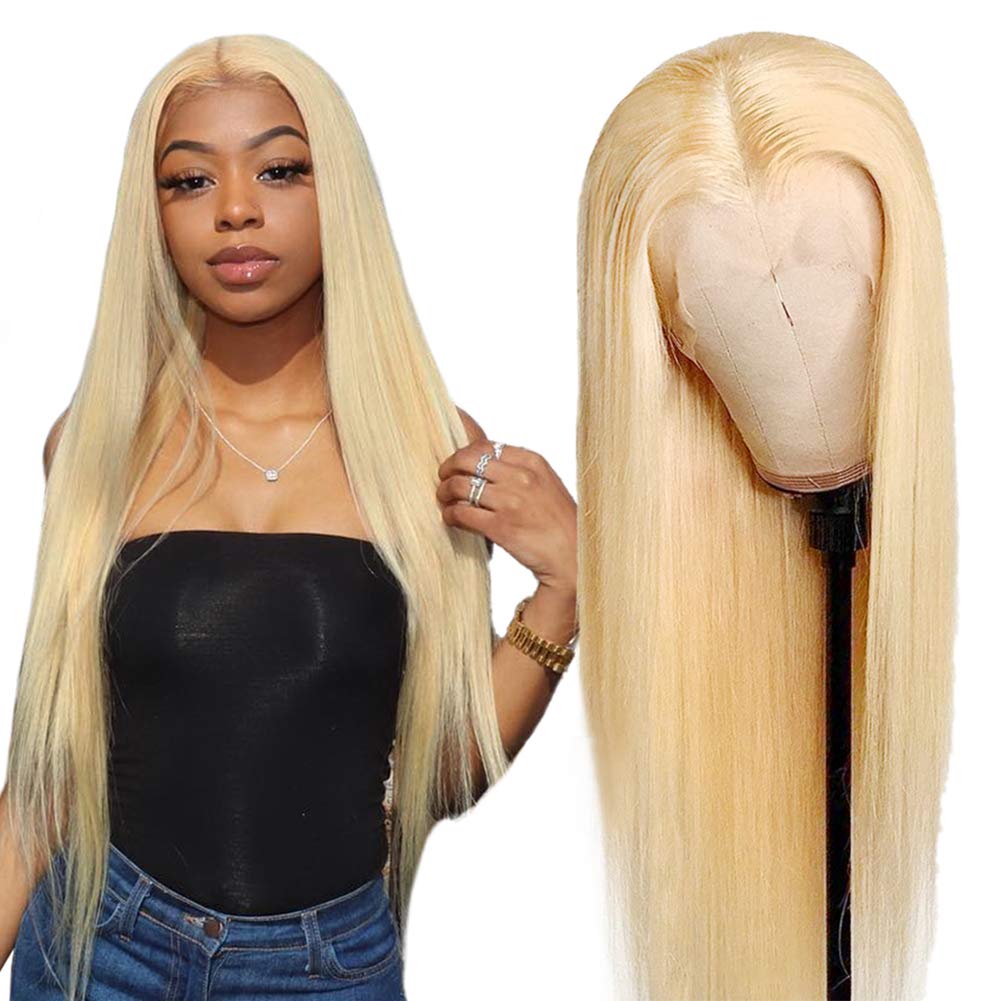 Anna Beauty Hair 613 Blonde Straight Wigs 13x4 4x4 Transparent Lace Wigs Virgin Hair Wigs