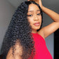 Brazilian Deep Curly Wig 4*4 Transparent Lace Closure Human Hair Wigs Anna Beauty Hair