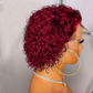 Curly Bob Transparent Lace Front Human Hair Wigs 8 inch Short Pixie Cut Virgin Hair For Black Women