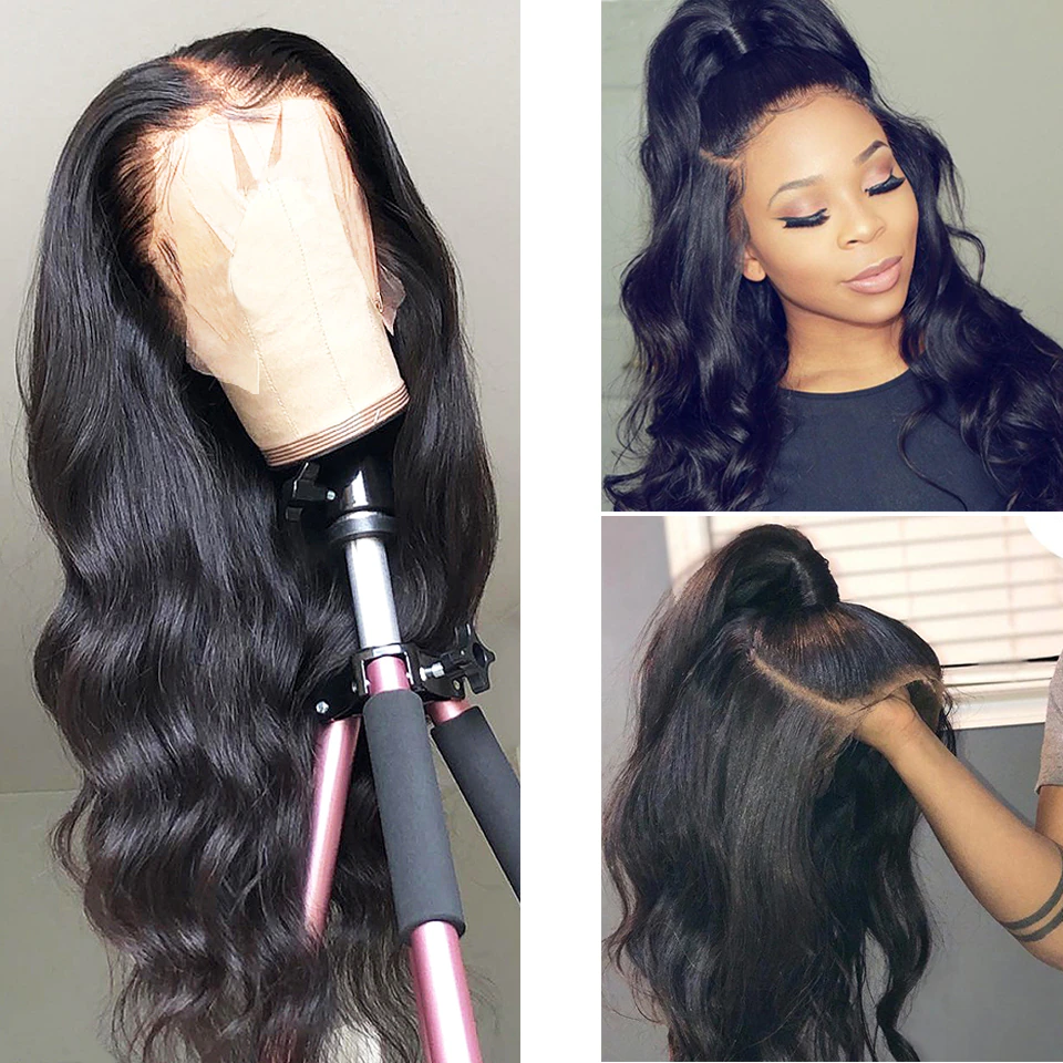 180% High Density Body Wave Human Hair Lace Front Wigs Pre Plucked Virgin Hair Anna Beauty Hair