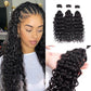 Brazilian Water Wave 3 Bundles 100% Human Hair Weave Bundles Virgin Hair Extension Bling Hair