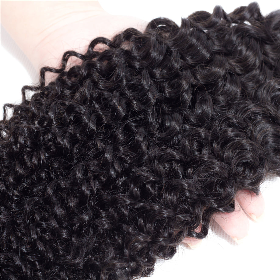 10A Grade 1 Bundle Of Kinky Curly Nature Black Hair 100% Virgin Human Hair Anna Beauty Hair