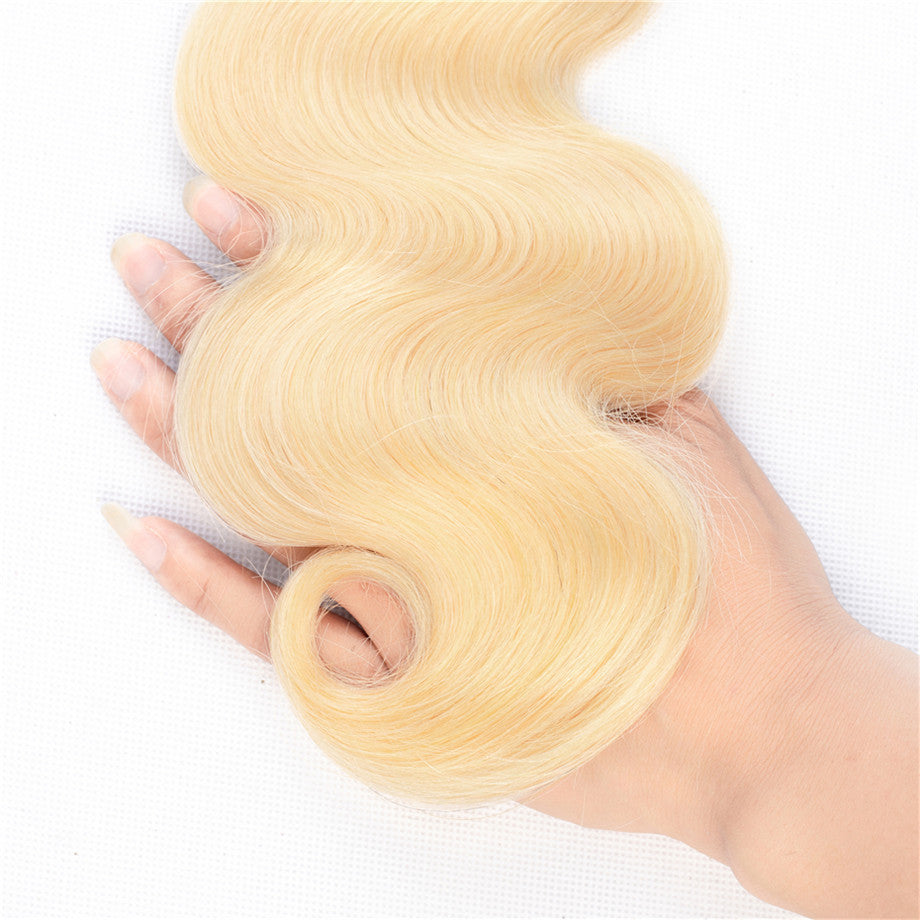 Brazilian Body Wave 3 Bundles 100% Human Hair Weave Bundles 613 Color Virgin Hair 12A Grade Bling Hair