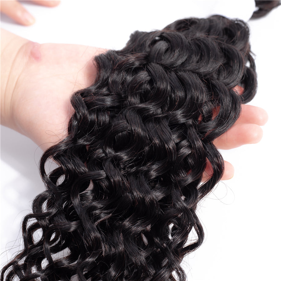 Brazilian Water Wave 4 Bundles 100% Human Virgin Hair Extension Bling Hair