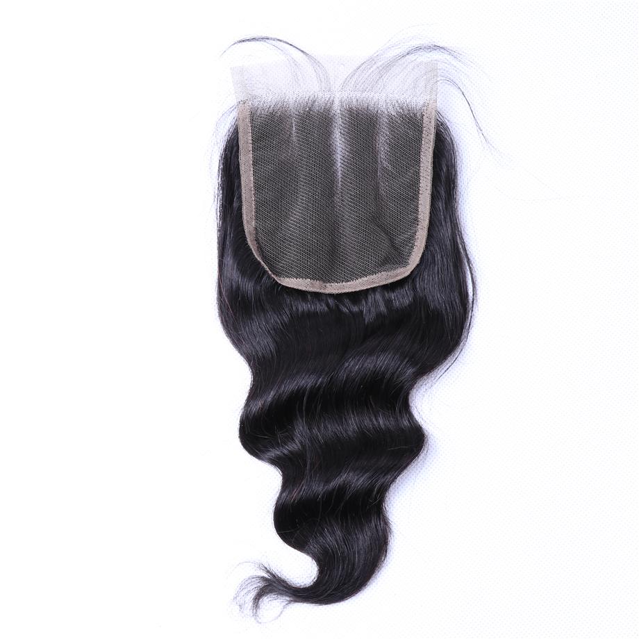 Loose Deep 4 Bundles With 4×4 Closure Free Part 10A Grade 100% Brazilian Human Virgin Hair Bling Hair