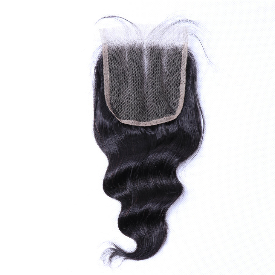 Brazilian Loose Deep 3 Bundles With 4×4 Closure 10A Grade 100% Human Virgin Hair Bling Hair