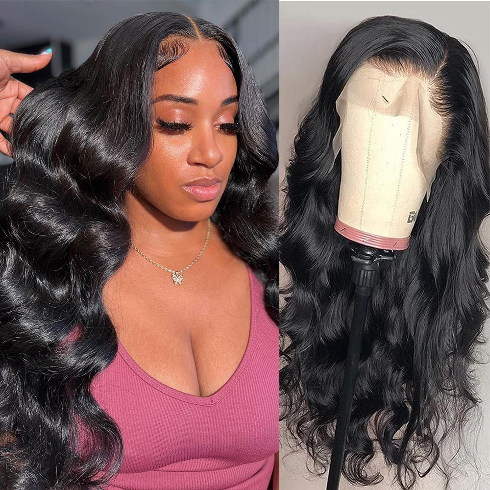Brazilian 13*4 Transparent Lace Front Wigs High Quality Body Wave Human Hair Wigs Anna Beauty Hair