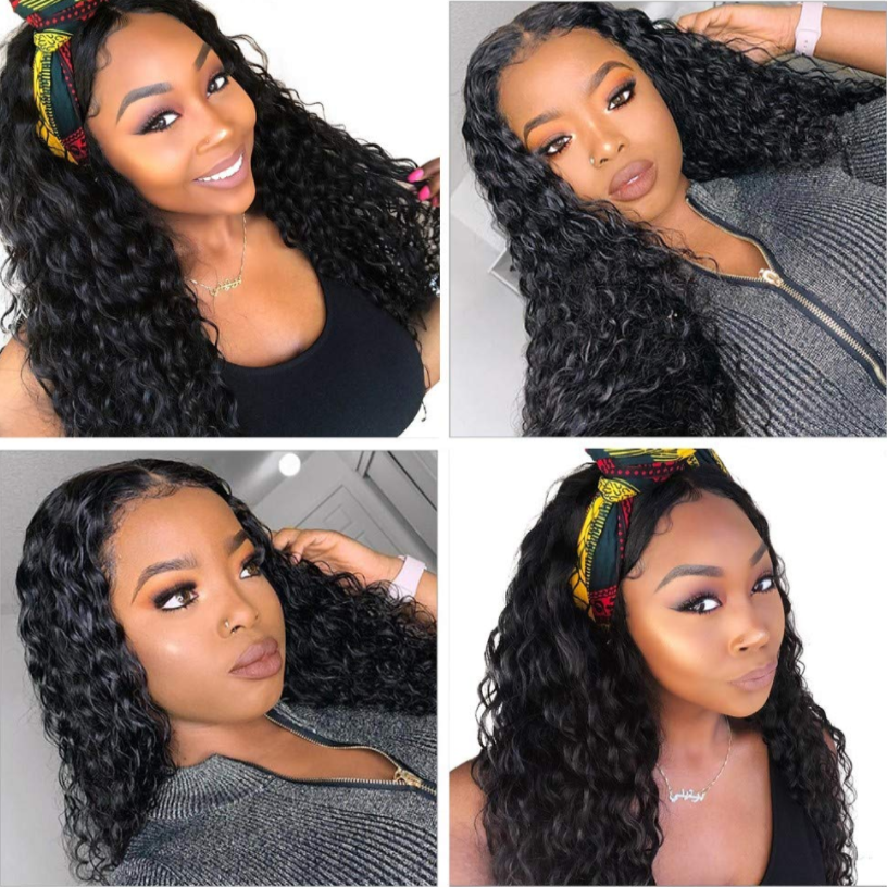 Deep Wave Wig 13*4 Transparent Lace Front Wigs 180%&150% Density Brazilian Human Hair Wigs Anna Beauty Hair