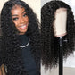 Brazilian Deep Curly Wig 4*4 Transparent Lace Closure Human Hair Wigs Anna Beauty Hair
