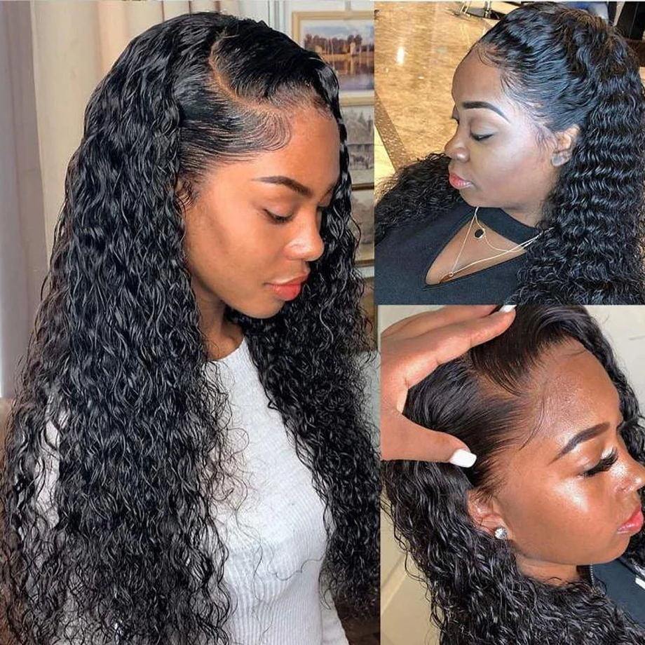 13x4  Lace Front Wig Virgin Hair With Baby hair Deep Wave Human Hair Wigs Melted Match All Skin