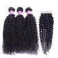 Indian Kinky Curly Hair 3 Bundles With 4×4 Closure 10A Grade 100% Human Virgin Hair Bling Hair